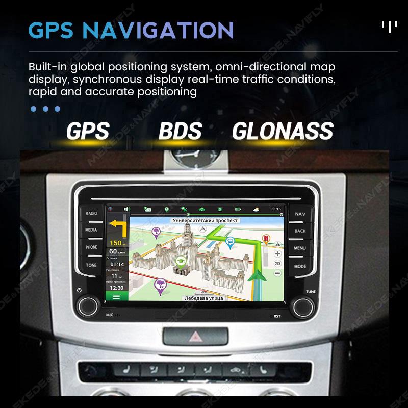 Navifly 2 Din Android Auto Carplay Car Stereo GPS Player For VW Volkswagen Skoda Octavia Golf 5 6 Touran Passat B6 Polo Jetta BT