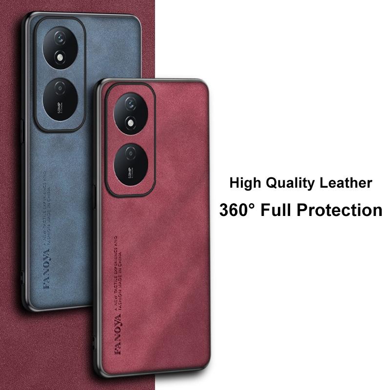 Für Honor 90 Smart 5G Hülle Luxus PU Leder Handyhülle Für Honor X7B HonorX7B Rückseite Silikon Stoßfest Vollschutz