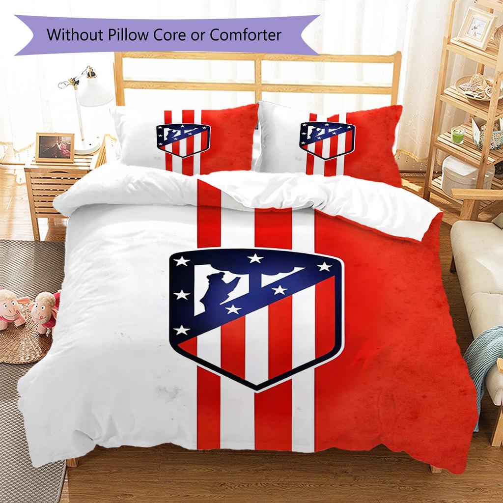 Atleti Bedding Quilt Set Quilt Cover Pillowcase Home Decoration Birthday Gift (1 * duvet cover + 2 * pillowcase, without core)