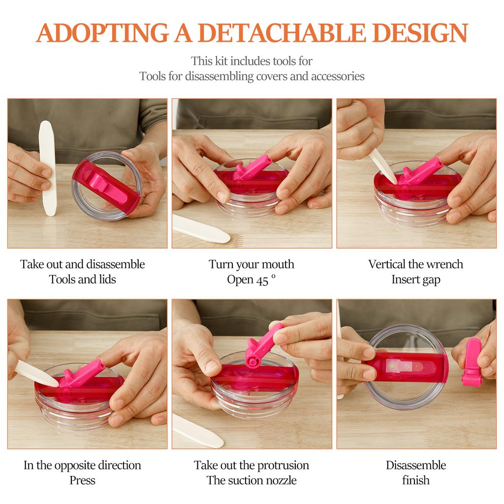 40 Oz Tumbler Lid With Flip Straw Replacement Tumbler Cover Leakproof Cup Lid Removable Cup Flip Straw Lids Drinking Cup Lid