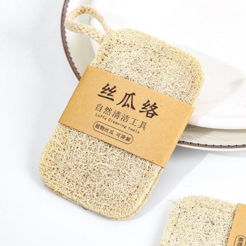 Loofah Dish Scrubber Convenient Dish Pot Washing Cloth Quick Drying Loofah Cleaning Pad for Home Kitchen