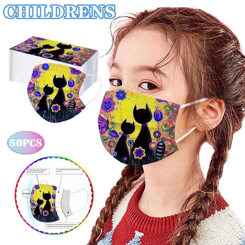50PC Disposable Masks Safety Masks For Men And Women Child Masks