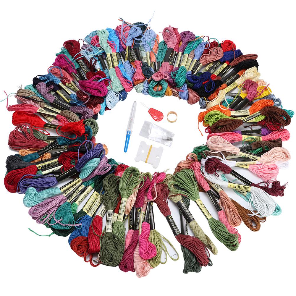 

Cross Stitch Kit 100 Colors Embroidery Thread DIY Sewing Needlework Accessories