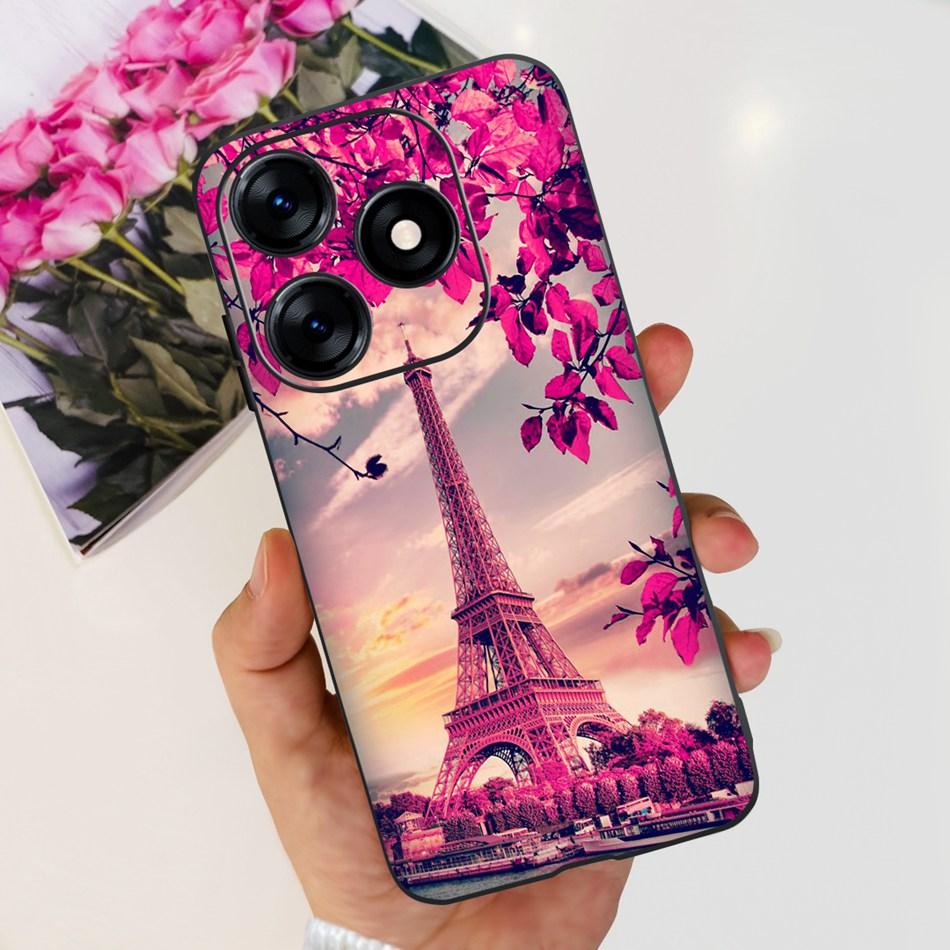 Phone Case For Tecno Spark 10 10C 2023 Fashion Flower Cat Butterfly Soft Silicone TPU Cases For Tecno Spark10 Spark10c KI5q KI5k