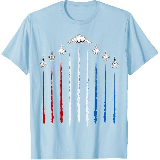 USA Fighter Jets 4th of July Men Funny Patriotic T-Shirt