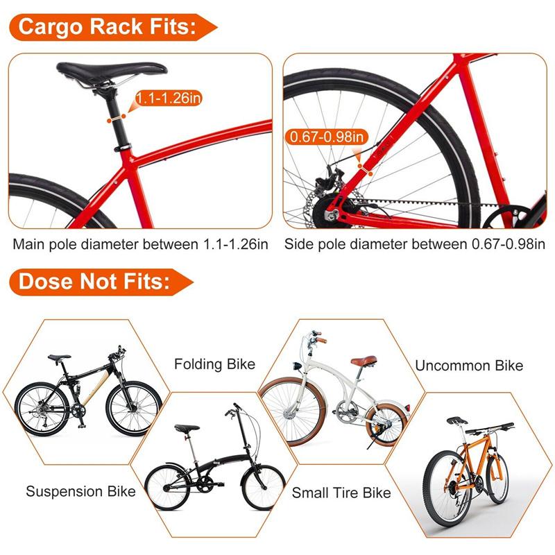 Fahrrad Gepäckträger Hinten Regal Aluminium Legierung Radfahren Fahrrad Zurück Gepäck Träger Rack Quick Release Mtb Road Fahrrad Sitz Halterung