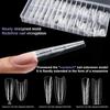 240Pcs Clear Dual Forms Nail Mold Sets Full Cover False Nail Tips Poly Nail Gel Mold Reusable Nail Top Form