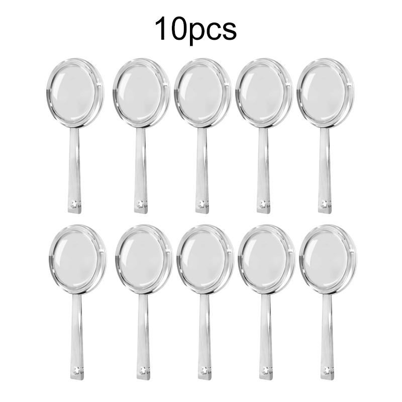 8~12pcs Magnifying Glass Handheld Transparent 9cm Children Observation Tools Home Outdoor Use Scientific Supplies Portable TMZ