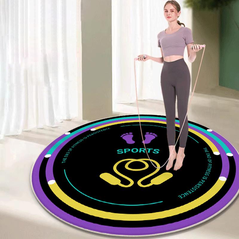 Brangdy Round Silent Jump Rope Mat with Shock Absorption