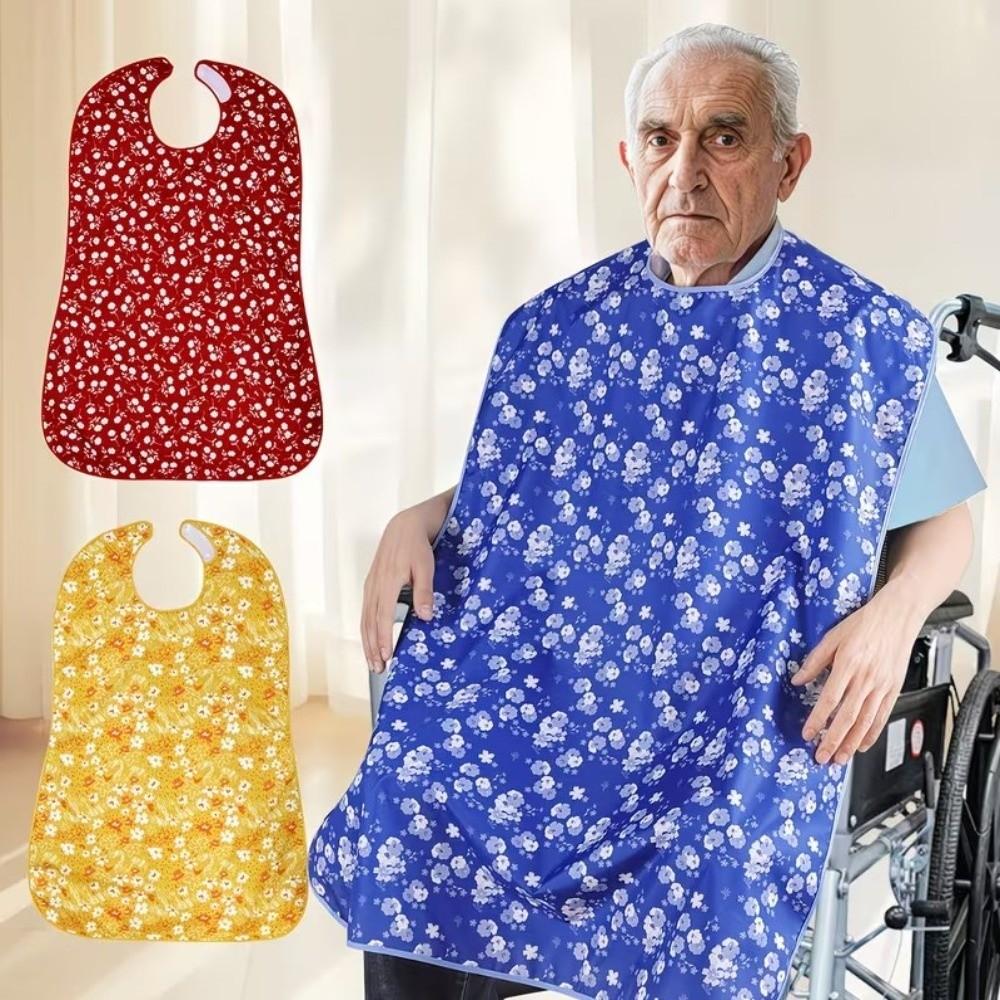 Bavaglino Extra Large Lavabile 42x28 Pollici Asciugamano Saliva Impermeabile Cura Anziani