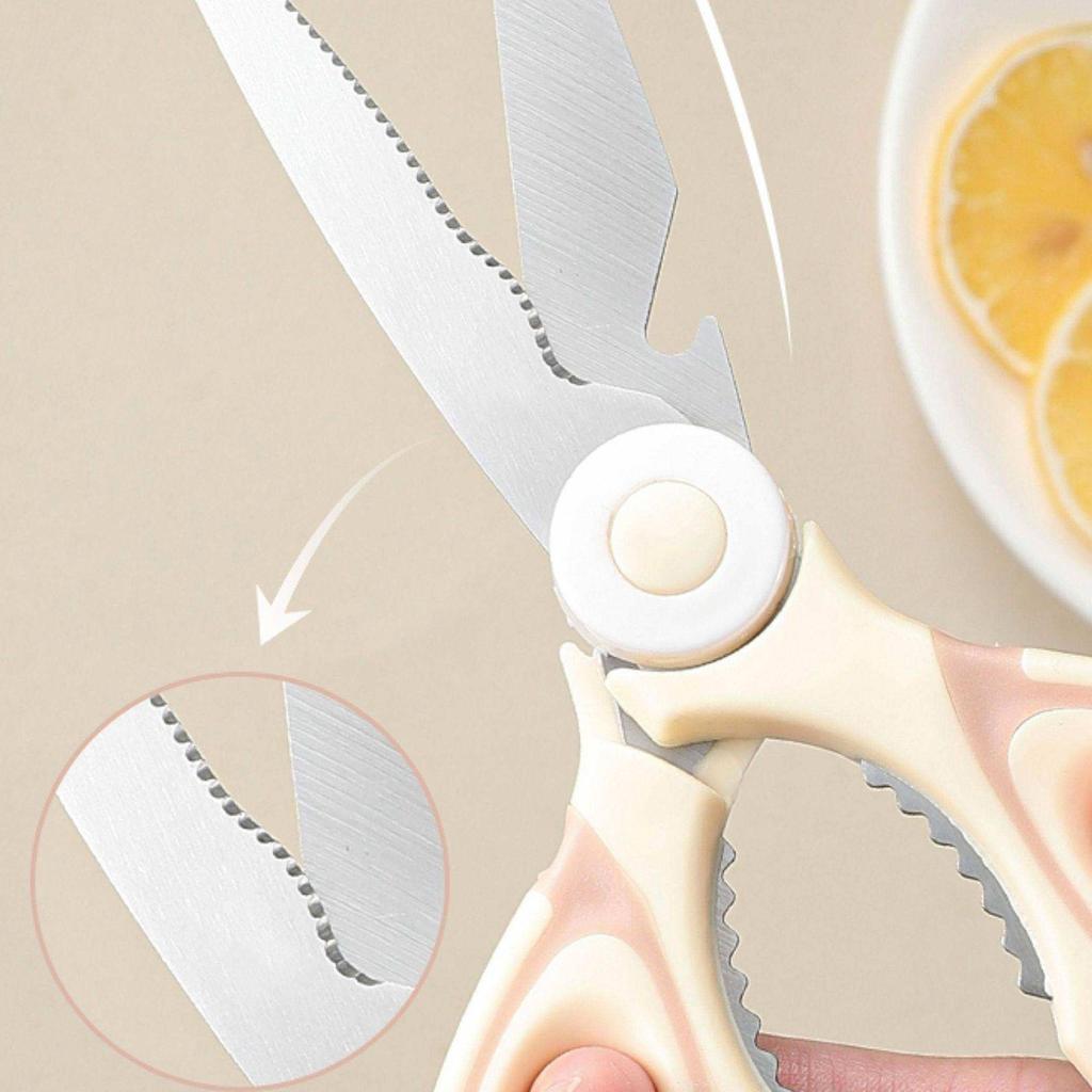 Multifunctional Kitchen Scissors with Protective Cover for Cutting and Food Prep
