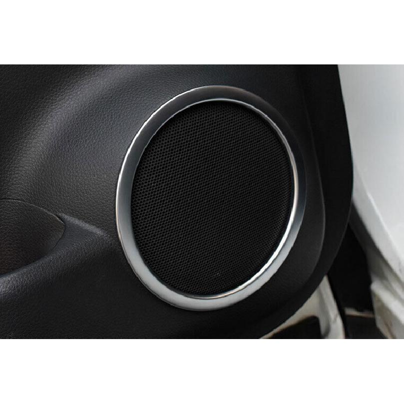 For BMW 3 4 Series GT 2013- ABS Silver Inner Door Speaker Frame Cover Trim