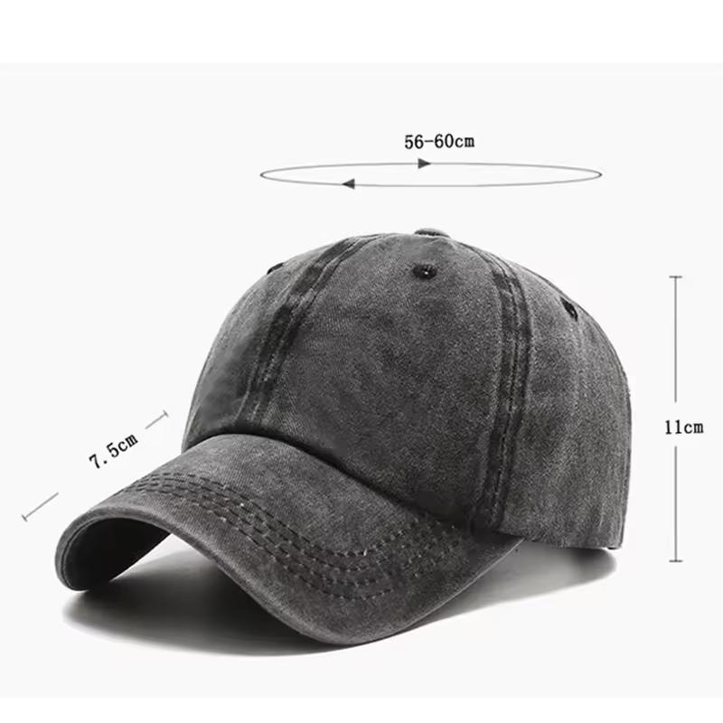 Sporty Common Unstructured Soft Custom Logo Unisex Vintage Distressed Cotton 6-Panel Baseball Cap Dad Hats Metal Four