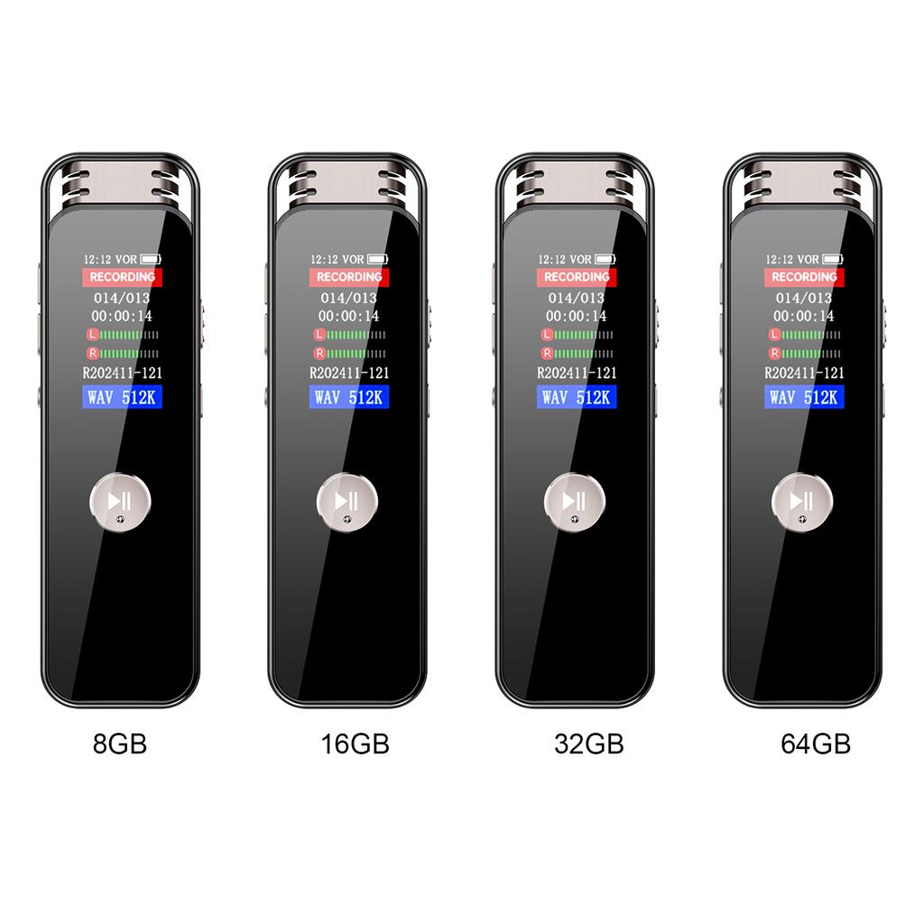 Voice Activated Recorder Type-C Rechargeable Audio Recorder with 7-Level Adjustable Voices Control for Lectures Meetings