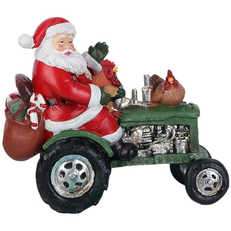 Christmas Figurine Figure Decors Resin Santa Clauses Statue Christmas Decorative Figurine Table Centerpieces for Holiday