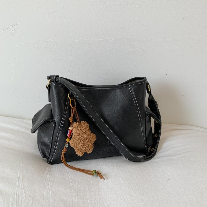 Korean Niche Retro Versatile Tote Bag Women's 2025 Autumn New Popular Fashion Casual Shoulder Messenger Bag