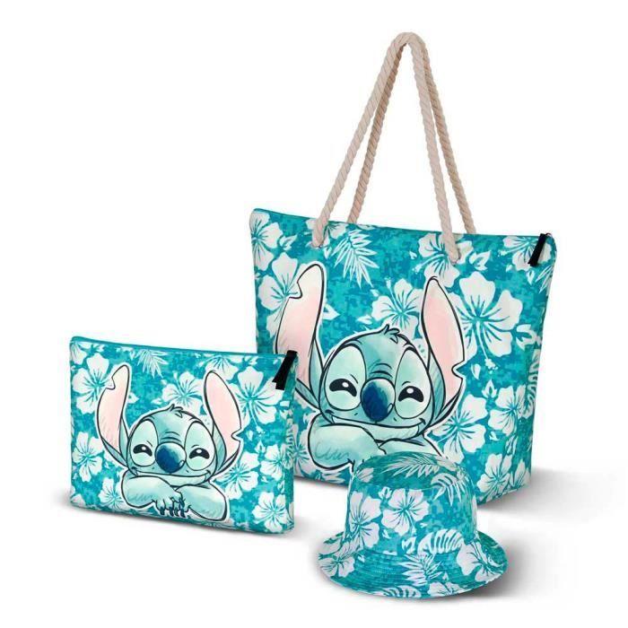 Bonnet Enfant Bucket - KARACTER MANIA - Aloha - Bleu - Taille 8 ans - Circonférence 50 cm