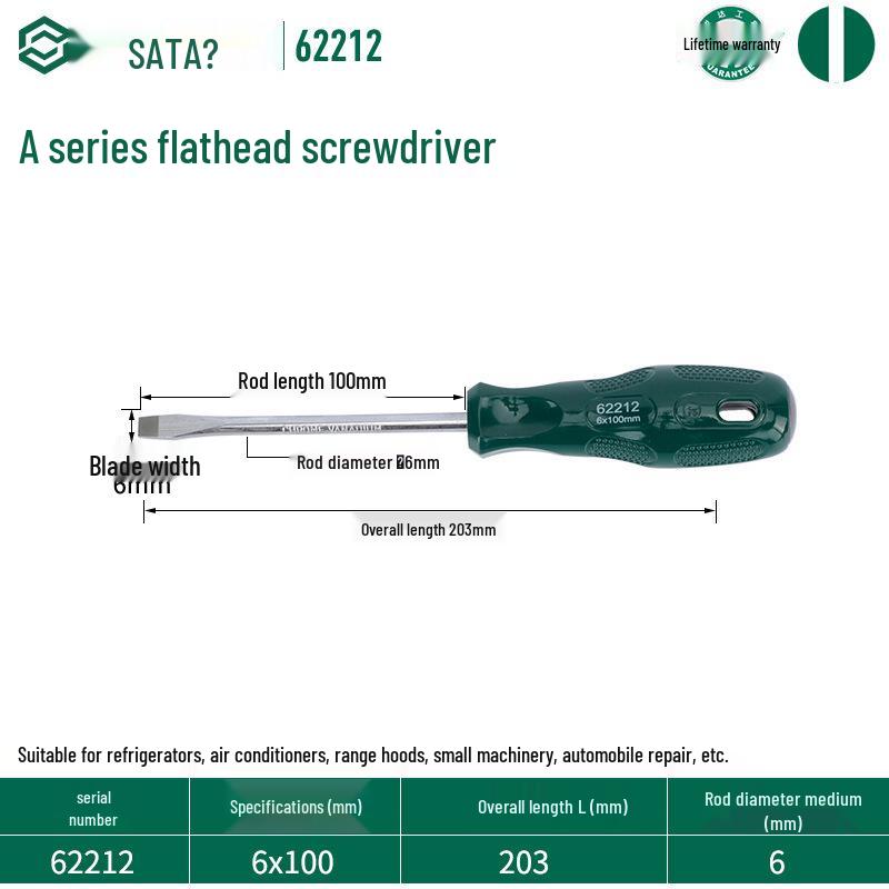 Sata Stubby Screwdriver Set: Phillips, Slotted, Flathead, Torx