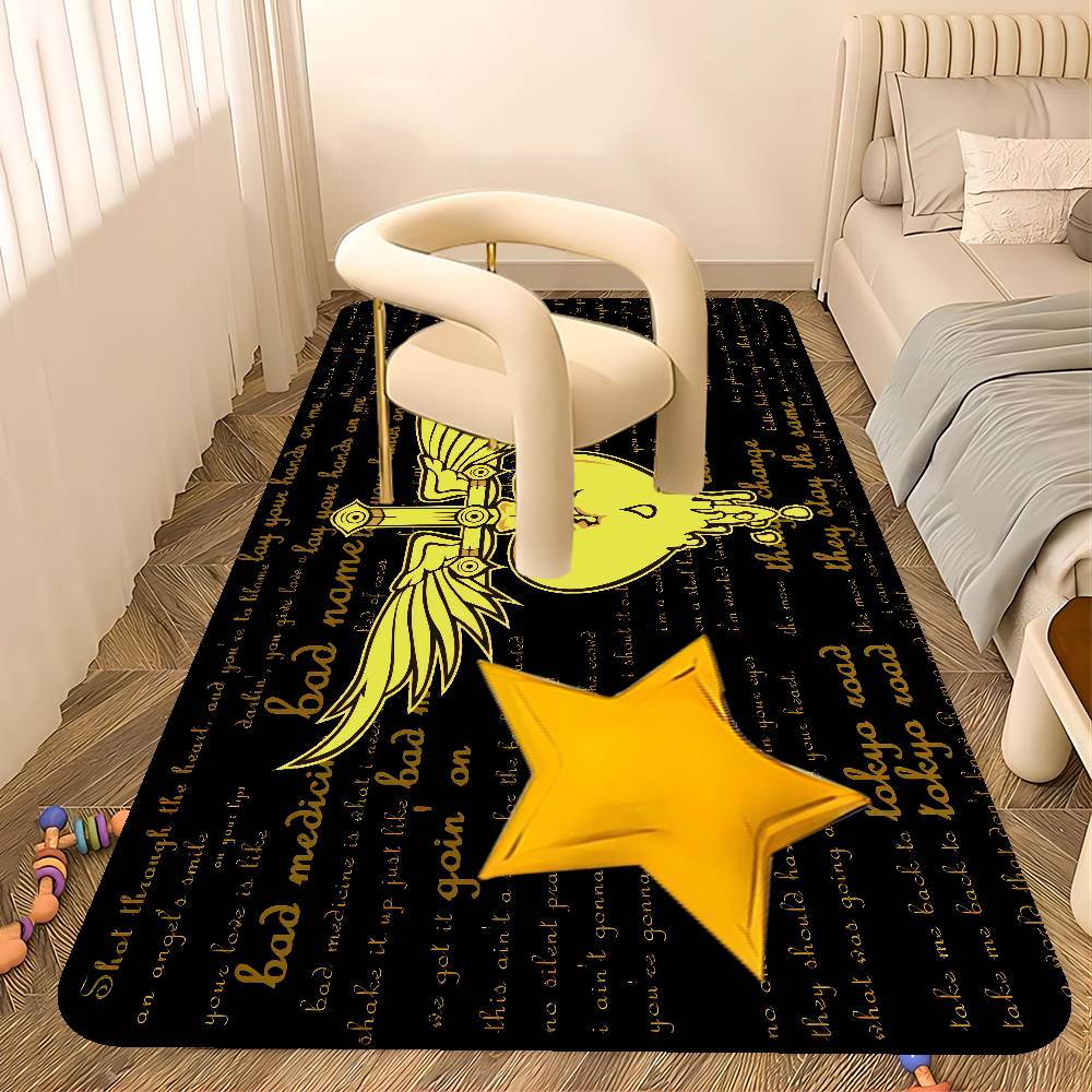 B-BonS Logo J-Jovi Entrance Door Mat Washable Non-Slip Living Room Sofa Chairs Area Mat Kitchen Welcome Doormat