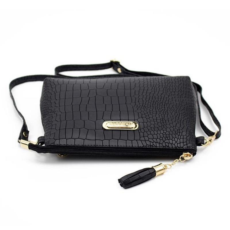 Mini bolso de hombro para mujer, bolsos de mensajero dulces cruzados de diseñador con borlas