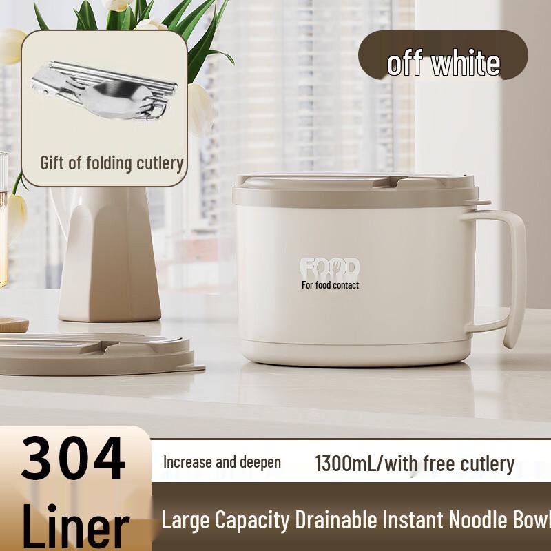 Stainless Steel Instant Noodle Bowl with Lid