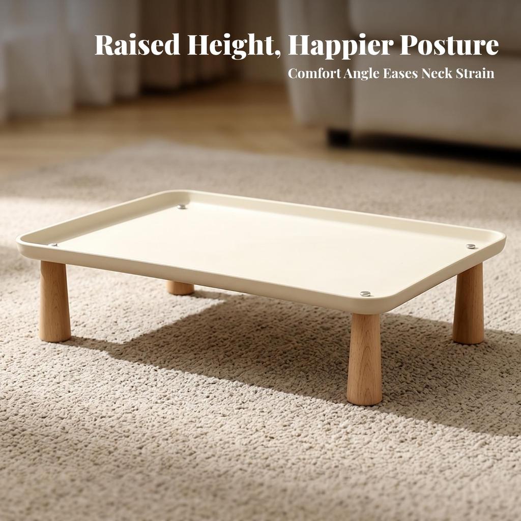 Pet Feeding Stand Minimalist Elevated Bowl Sturdy for Pets, Cats