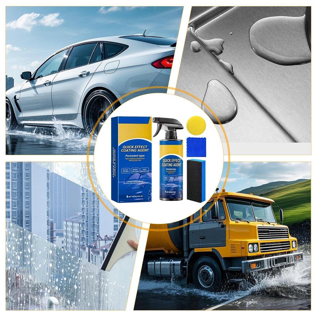 For Cars Spray Coating Agent Waterproof Multifunctional Agent With Sponge Waterless Wash Polish For Hygiene Daily Detailing