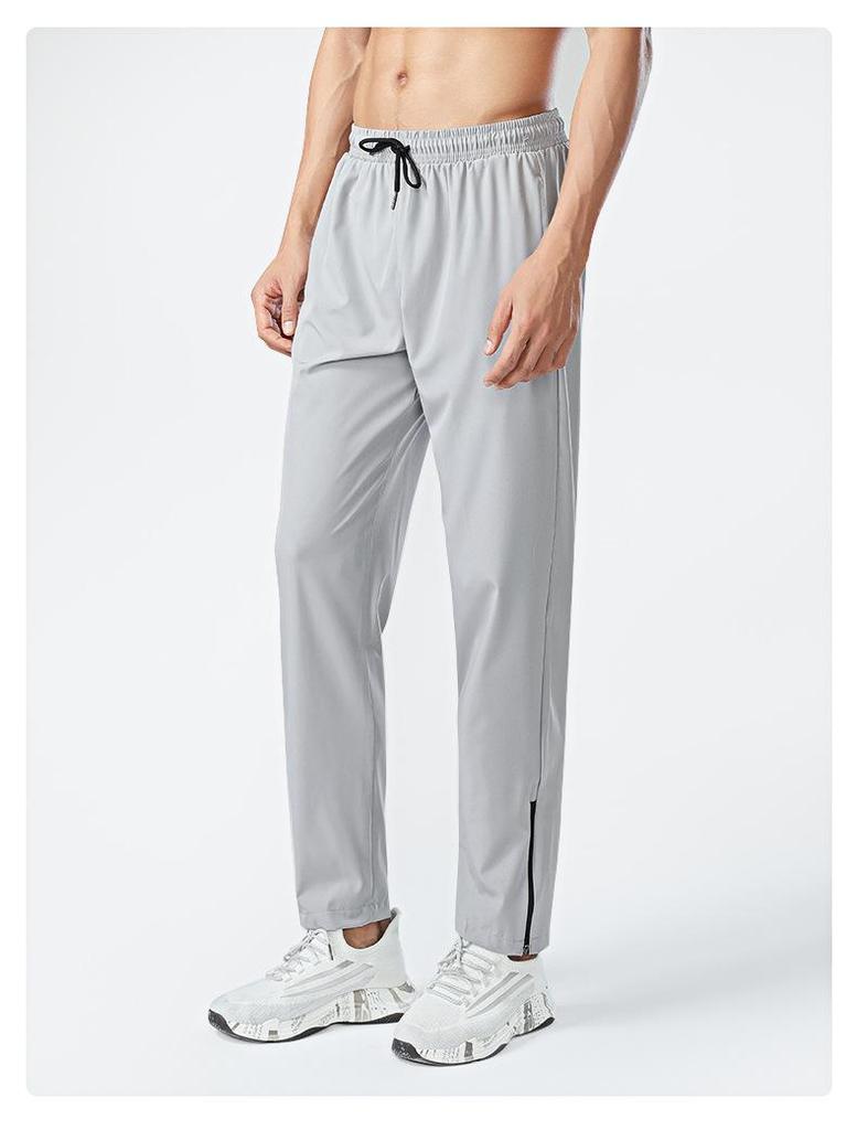 Men's Ice Silk Quick-Dry Athletic Pants for Summer Sports
