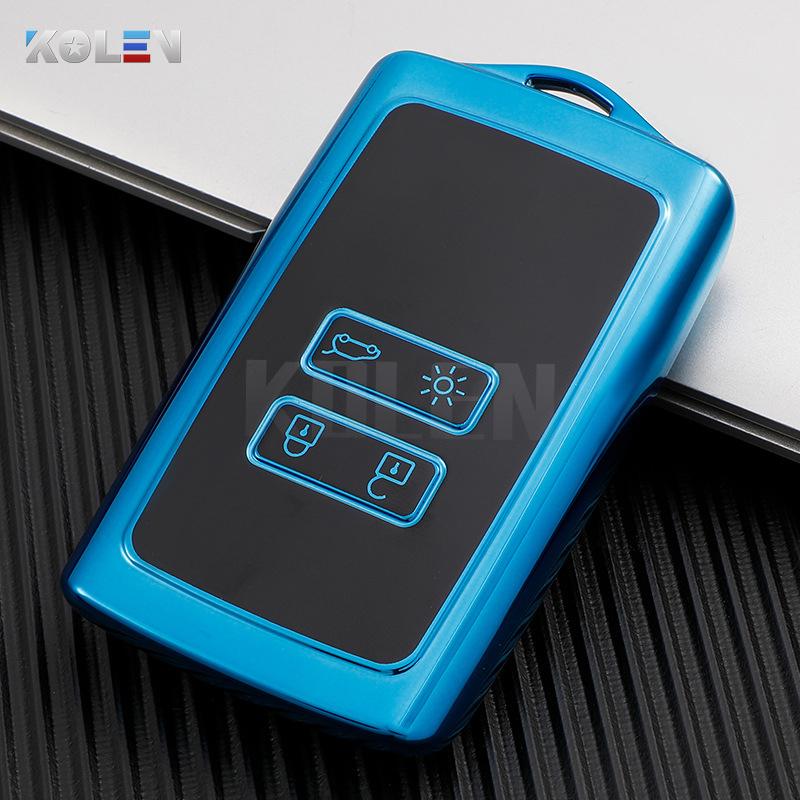 TPU Car Smart Key Case Cover Shell Fob For Renault Koleos Kadjar Clio Megane Captur Espace Kangoo Sandero Talisman Accessories