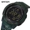Sanda 2186 Outdoor Sports Men's Watch Fashion Digital LED Display Relogio Homens Multi Functional Montres Pour Hommes Watches