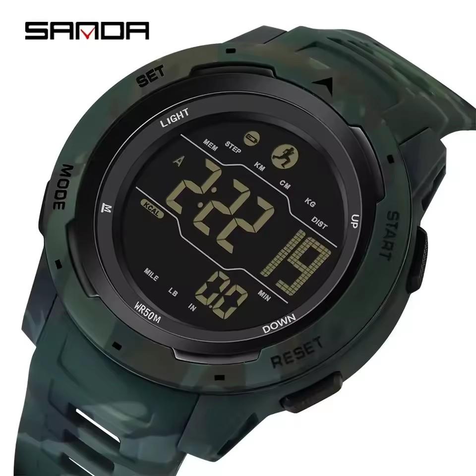 Sanda 2186 Outdoor Sports Men's Watch Fashion Digital LED Display Relogio Homens Multi Functional Montres Pour Hommes Watches