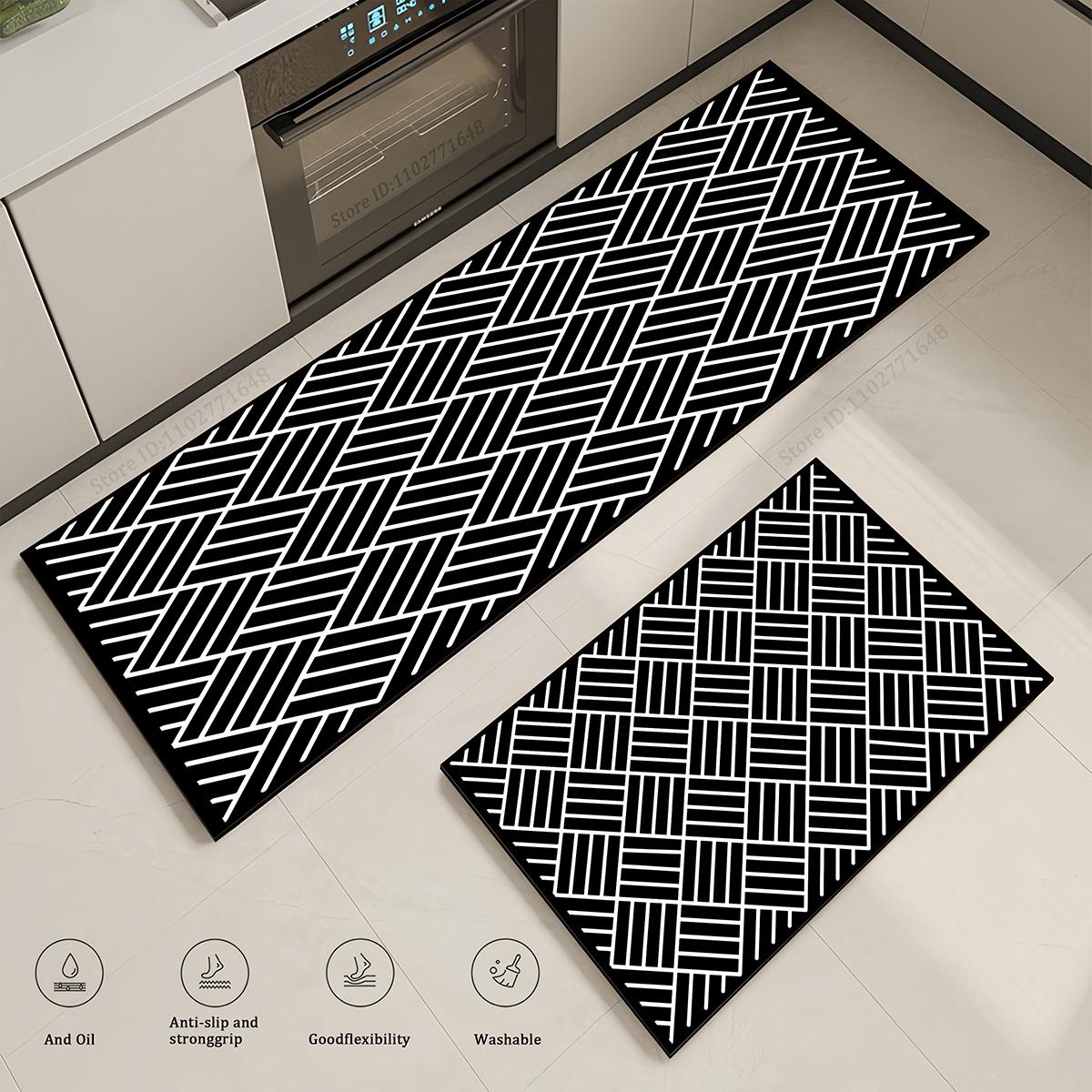 

Kitchen Floor Mat Bedroom Absorbent Bedside Area Rug Hallway Soft Washable Large Long Carpet Anti Slip Bathroom Entrance Doormat 40cmx60cm 1pc