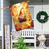 1pc, Welcome Autumn Maple Leaves and Swing Dwarfsdouble-sided Garden Flag Yard Decoration, Outdoor Decoration, Lawn Decoration, Flag Only