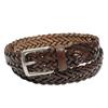 [Ogier] Men's Mesh Belt, Genuine Leather (Cowhide), Made In Japan, Dark Brown