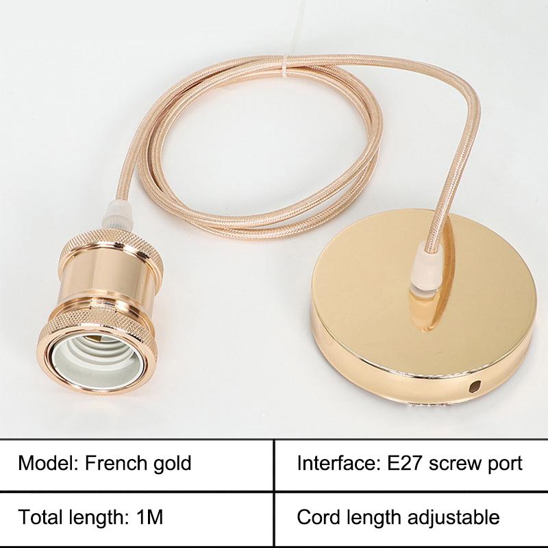 Inline Badge Ceiling Lamp Holder Aluminum E27 Lamp Holder Set Single Lamp Holder 1M Cord Vintage Style Lamp Holder For Mall
