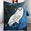White owl Throw Blanket All Weather Soft Throw Blanket for Sofa