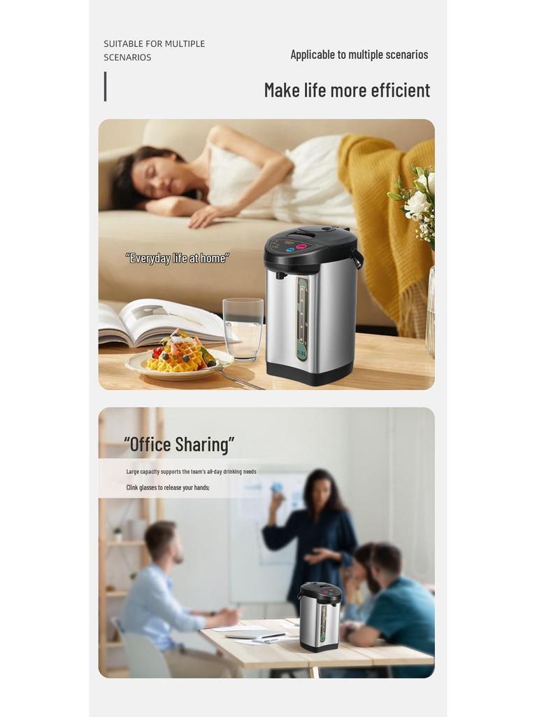 Intelligenter 5,8L Elektrischer Warmwasserbereiter Wasserkocher mit Trockengehschutz und Thermostatischer Isolierung