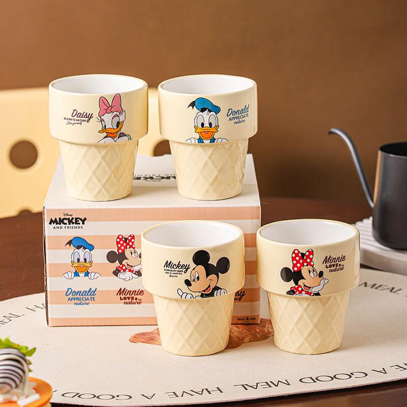 Disney Mickey & Friends Ceramic Ice Cream Cone Cup Set