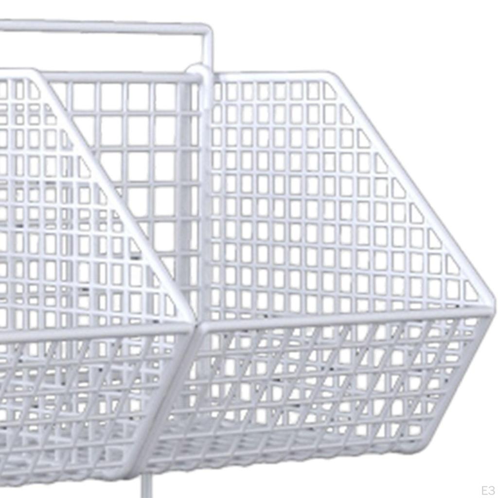 Garlic Ginger Storage Basket for Household Restaurant Farmhouse Black 2 Grids