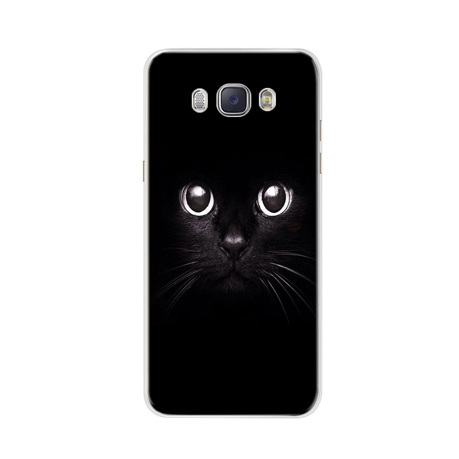 For Funda Samsung Galaxy J5 2016 Case J510 J510F Cover Flowers Painted Back Protective Phone Case For Coque Samsung J5 2016 Case