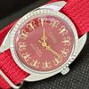 VINTAGE ORIS WINDING SWISS REFURBISHED MENS WRIST RED WATCH 558c-a297202-1
