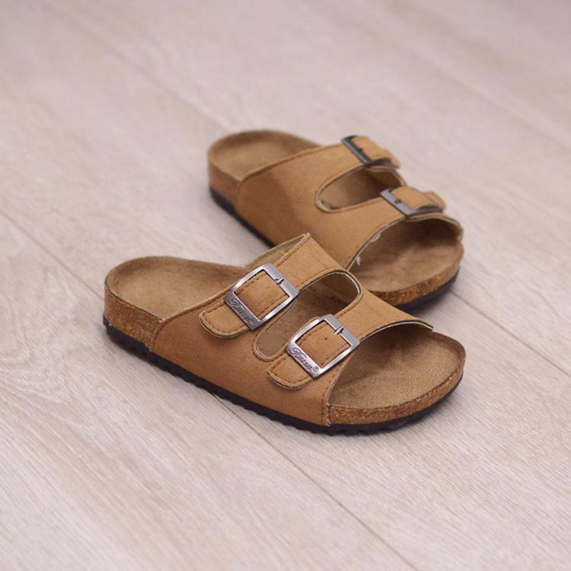 

Children Cork Slippers Fashion Summer Sandals Kids Shoes Slip On Child Boys Girls Sandals 39