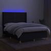 Maison Exclusive - Sommier à lattes de lit matelas et LED Noir 140x190 cm Tissu