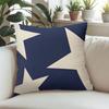 Navy Star square Jacquard Pillow Cover for Sofa Office Waist Cushion Cover Home Decorative Pillowcase