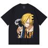 T-shirt Unisex Pesante 100% Cotone 230 g/m² Pezzo Unico Stampa Sanji V62