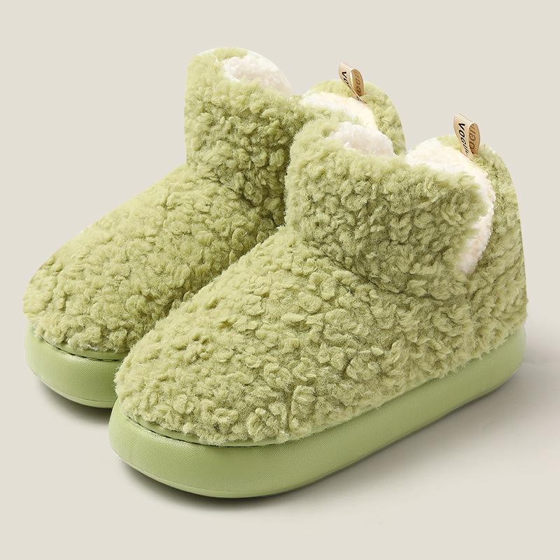 Women's and Men's Non-Slip Winter Cotton Slippers - Warm, Thick Sole, Full Coverage for Indoor Use