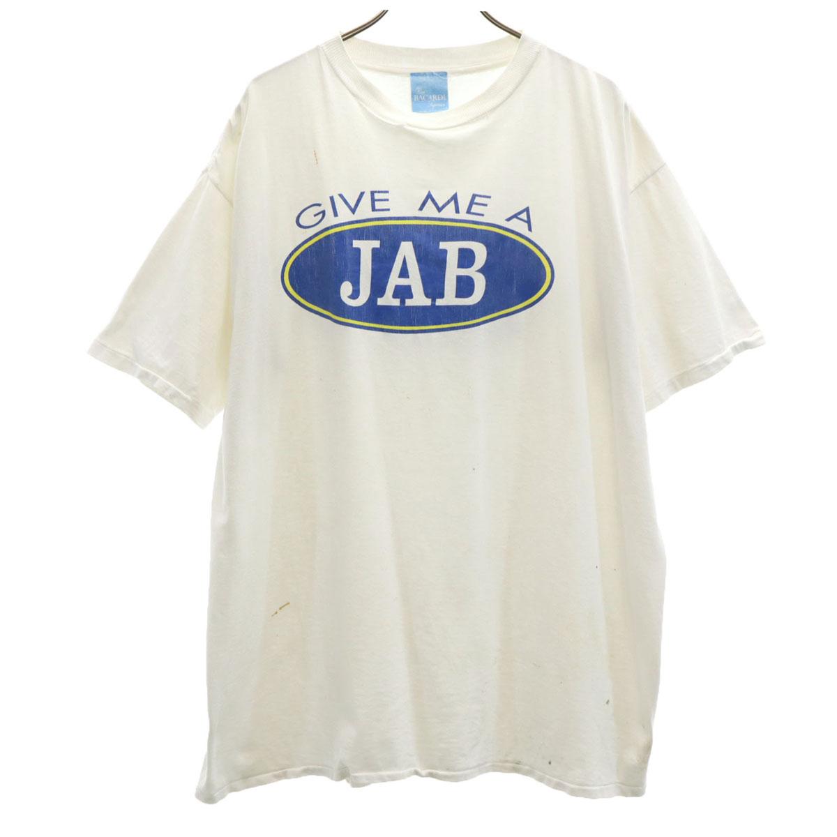 

BACARDI 90s Old Short sleeve T-shirt XL white Single stitch Men s Used