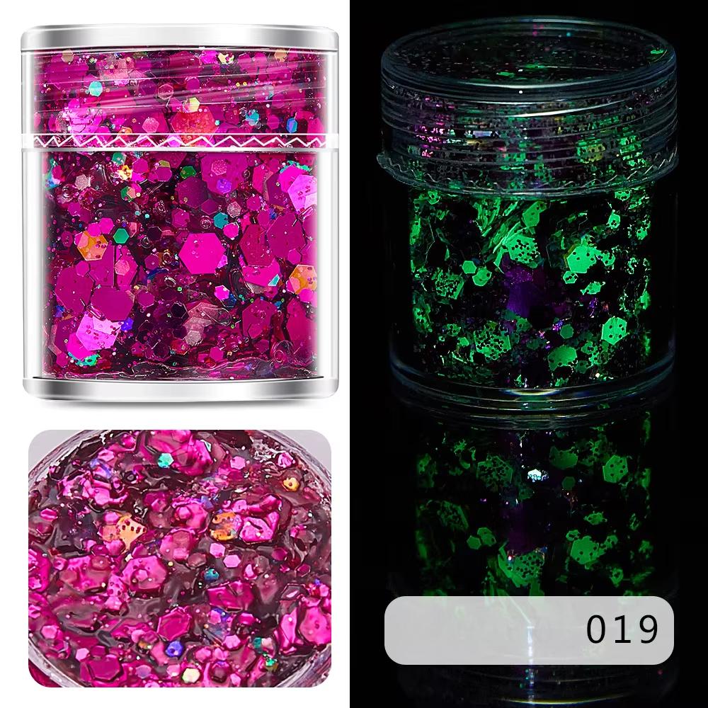 

Люмінесцентні блискітки для тіла, глітер, смола для заливки, DIY епоксидна смола, наповнювач, прикраса для боді-арту, декор для макіяжу, інструмент для краси, косметика