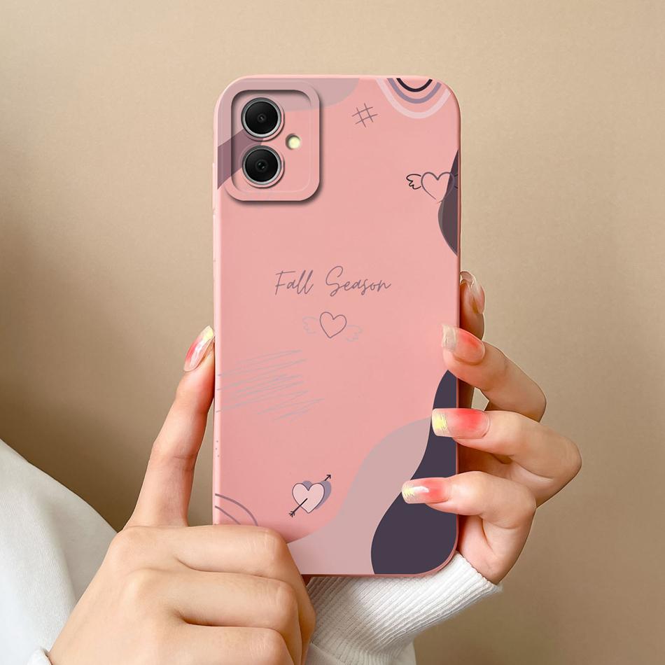 For Samsung Galaxy A05 A05S Phone Cases Simple Unique Soft Liquid Silicone Camera Protection Back Cover For Samsung A 05 Funda
