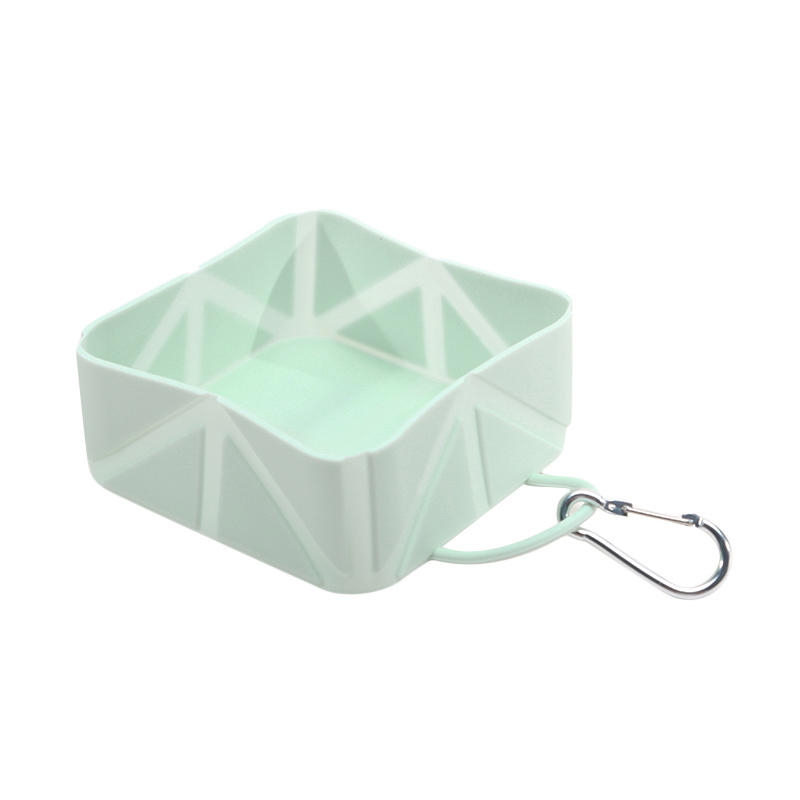 Collapsible Silicone Dog Bowl Portable Foldable Pet Water Food Bowl with Clip for Outdoor Travel Hiking Camping